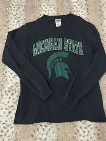 Long Sleeve Black Michigan State Shirt 