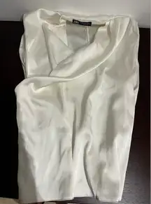 Zara Ivory Satin Top