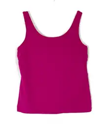 Talbots | Pink Scoop Neck Tank Top Cotton Spandex Blend Womens Large