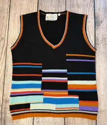 VTG 70s Sweater Bee Banff Geometric Sweater Vest Womens Size M Retro  Knit Indie
