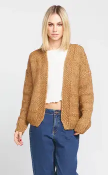 deserts edge cardigan sweater in vintage brown size M medium