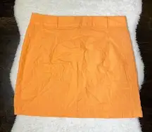Double Crazy Light Orange Cotton Mini Skirt