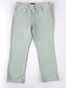 Lauren Ralph Lauren Jeans Blue Gray High Rise Premier Straight Ankle sz 10