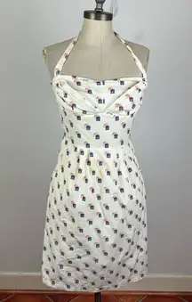 Anthropologie Girls of Savoy Stamp Halter Dress