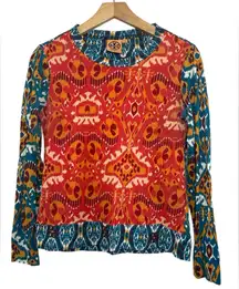 Tory Burch Runway Collection Sabrina Ikat Long Sleeve
