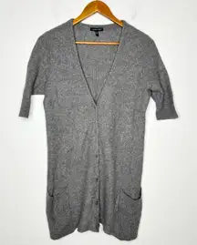 EILEEN FISHER Wool Cashmere Angora Knit Cardigan Womens Size Large Sweater Cozy