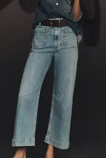 ANTHROPOLOGIE MAEVE The Colette Wide Leg Crop Jeans size 28 Petite