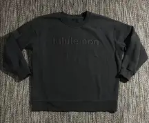 Lululemon Perfectly Oversized Crew Fleece graphic RARE SPELLOUT