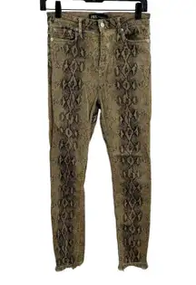 Zara Snakeskin‎ Print Pant Size 4