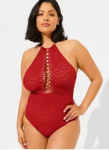 Red Strappy Bodysuit 