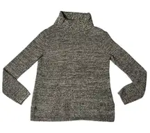 Marled Knit Turtleneck Sweater Ribbed Long Sleeve Pullover Winter Cozy‎ Gray