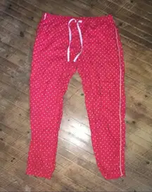 Victoria’s Secret polka dot flannel joggers