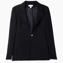 Karl Lagerfeld x H&M Black Wool Blazer Chain Button Women’s Size 8 EUC