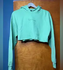 “Take it easy.” Green Cropped Hoodie