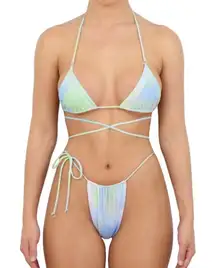 Heart Of Sun Swept Away Bikini Set Top & Bottom In Euphoria