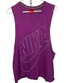 Nike Purple White Athletic Tank Size Medium