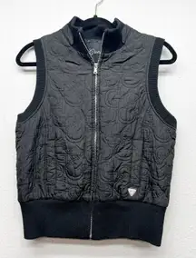 Guess Womens Quilted Full Zip Vest Large Outdoors Hiking Fishing Athleisure