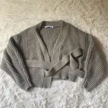 Knit Cropped Cardigan Sweater