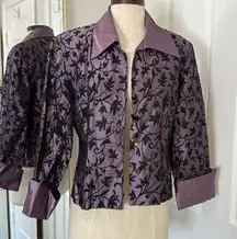 Y2k vintage beaded satin cropped jacket whimsigoth