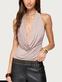 Edikted Mocha Halter Top