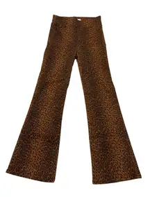 Frame Jetset Crop Mini Boot Leopard Print Pants