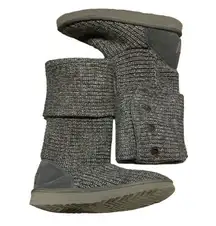 UGG  Gray Knit Classic Cardi Boots 7