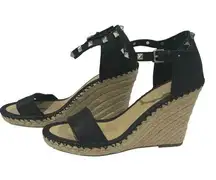 NWOT  Kicker Espadrille Wedge Sandals Women's Size 9‎ Black