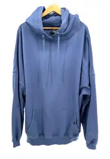 POPFLEX Long Cloud Hoodie Oversized Fleece Sweatshirt Blue L/XL Cozy Lounge