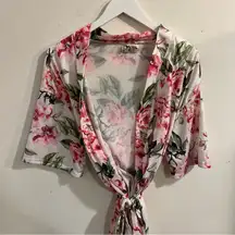 Show Me Your Mumu Floral Robe O/S Cottagecore boho One Size Floral With Belt