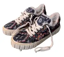 Farm Rio Women’s Anika Platform Sneaker Navy Blue Tapestry US 7.5