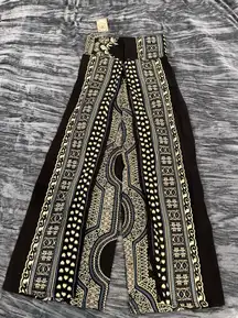 Bohemian Black and Cream Patterned Pants One size fits S-L