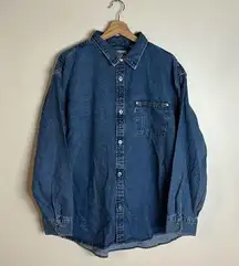 Levi's  silvertab oversized button up denim top size L