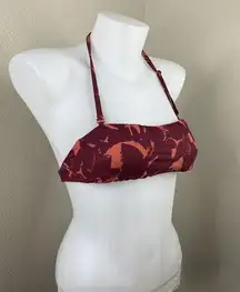 Hawaiian Bandeau Halter Bikini Top Swim Tie Back Women’s Sz 2 Rip Tag