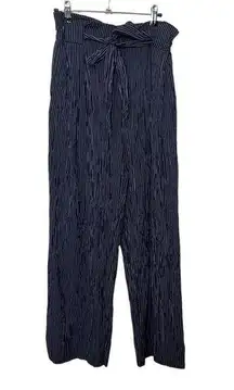 Roller Rabbit Pinstripe Minna Pants Navy Blue Cotton Belted Womens Size XS New