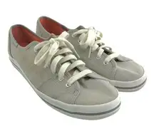 Keds  Women's US 8.5 Gray KICKSTART Chambray Canvas lace Up Sneaker Shoes WF54697