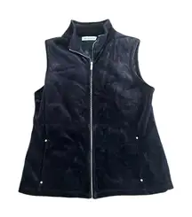 Liz Claiborne Black velour Vest