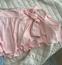 Baby pink wrap athletic skirt 