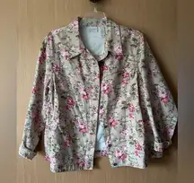 Elisabeth by Liz Claiborne‎ Floral cotton jacket