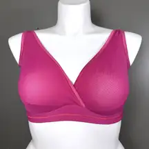 Cosabella Soire Confidence Curvy Bralette Size Large Pink Wirefree Unlined Sheer