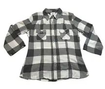 Nollie The Slim Fit Plaid Flannel Pearl Snap Button Up Shirt Size L Western