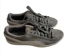 PUMA Women‎ Size 6.5 Ladies Vikky Lace Up Sneakers Suede Shoes Grey
