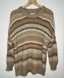 American Eagle Chunky Soft Boho Baja Style Oversized  Sweater Women’s Size S