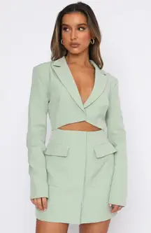 Sage Green Blazer Dress