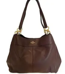 Coach  Lexy Pebbled Leather Shoulder Bag Purse NEW with Tags Oxblood MSRP $395