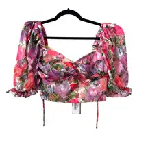 PATBO Blossom Floral Crop Top NWT Sz 8/40