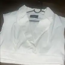 Cider Ivory Sleeveless Blazer Vest