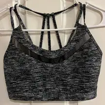 Victoria's Secret Strappy Mesh Sports Bra - Grey/Black, Size small