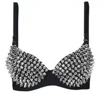 Spiked Bra Black And Silver So Sexy Valentines Day