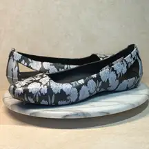 Crocs Sloane‎ Graphic Flats Floral Print Black Slip On Ballet Core Shoes W9