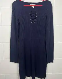 Planet Gold Navy Blue Sweater Dress Size XL